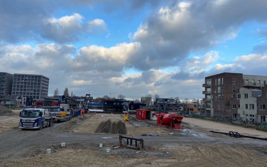 Start heiwerk De Vrije Kade fase 3 in Amsterdam Noord